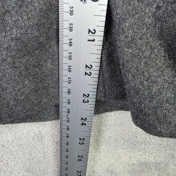 Womens Gray Merona Wool Blend Peacoat Double-Breasted Fully Lined Size L - Picture 6 of 6